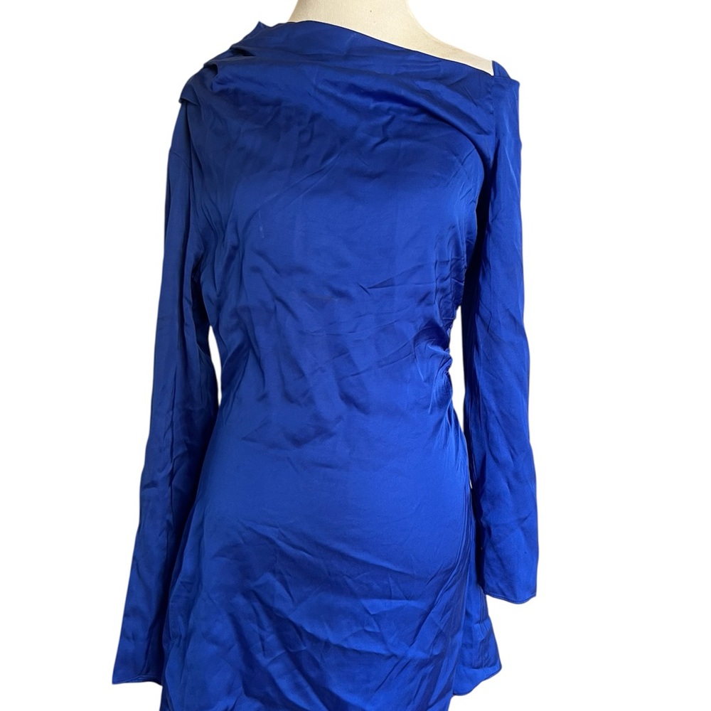 A.L.C. Vibrant Blue One Shoulder Dress